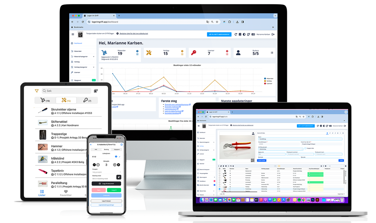Lagerdrift on all your devices — mobile, tablet and computer