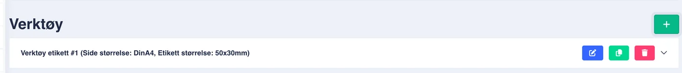 Den ferdige malen i listen